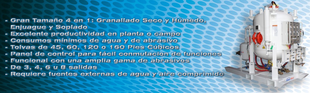 bulk amphiblast equipo gran tamaño granallado húmedo