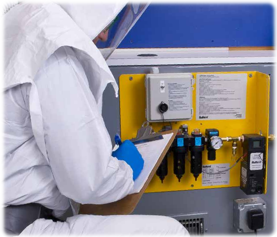 Caja de aire limpio para distribución a operarios