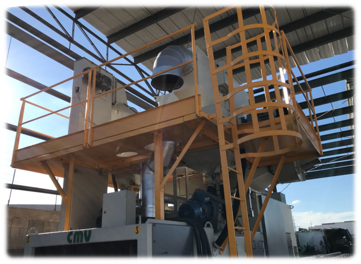 Puente escalera granalladora