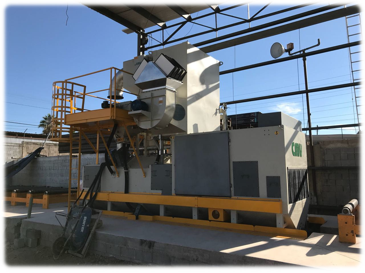 granalladora estructuras vista lateral