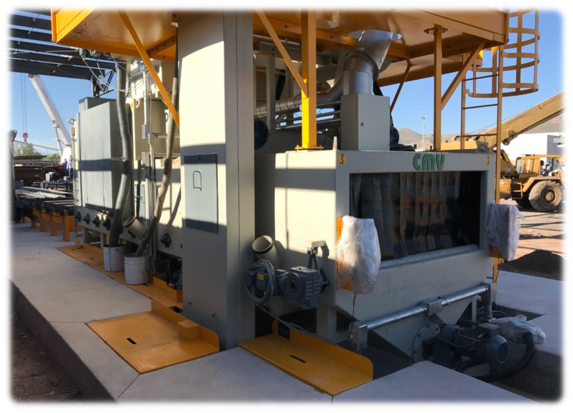 granalladora estructuras vista ortogonal detalle