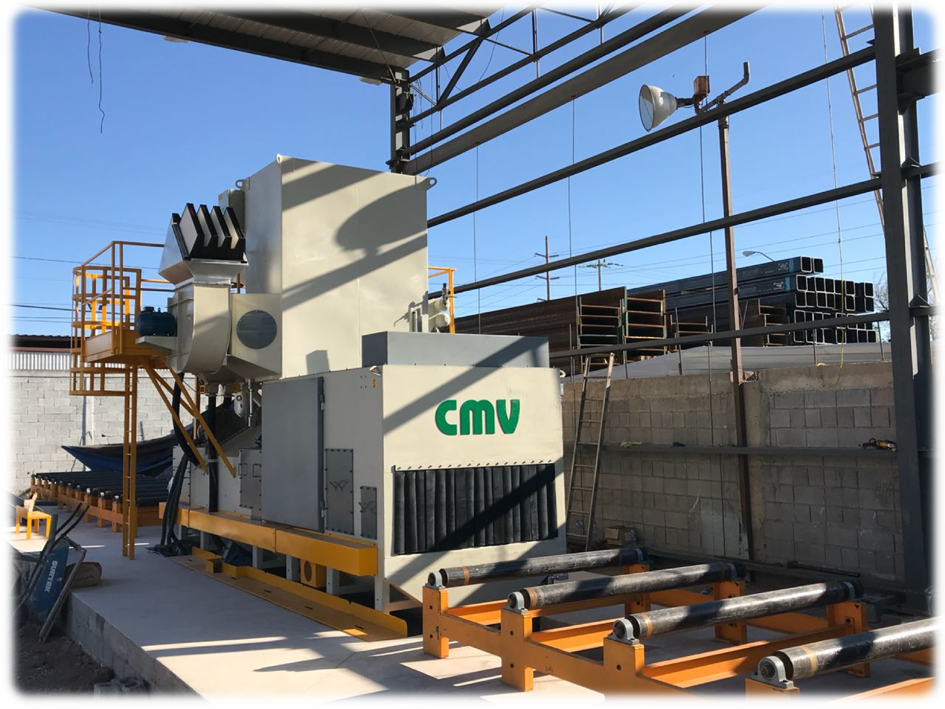 granalladora estructuras Vista ortogonal