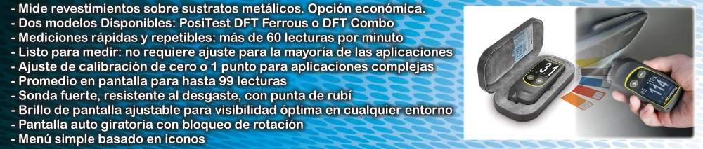 Instrumentos de Medición Espesor Recubrimiento PosiTest DFT